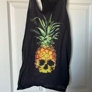 Medium funky pineapple razor back tank top